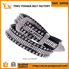 New Design Fashion Lady Wide Elastic Belt by Customized with Rhinestones